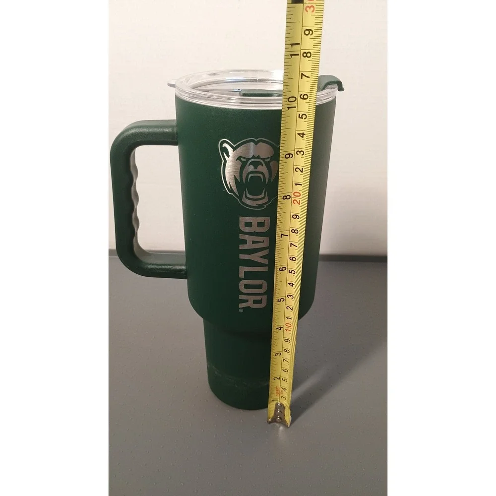 Logo Brands Baylor Tumbler Unisex 40oz Green Good Insulated Handle Cup C131